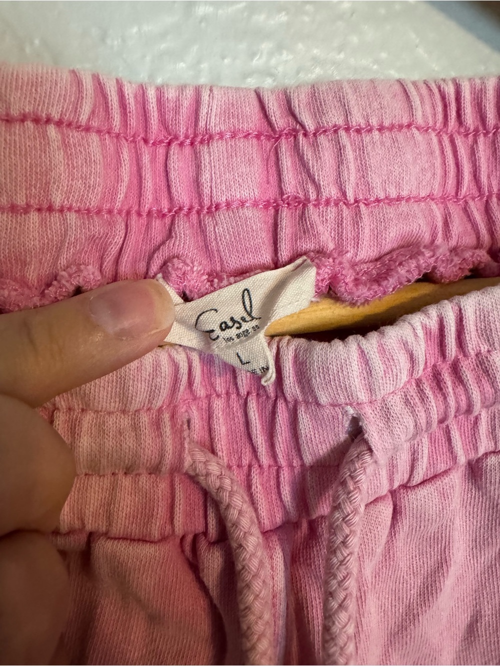 Easel Soft Pink Cinch-Waist Lounge Pants - Picture 2 of 3